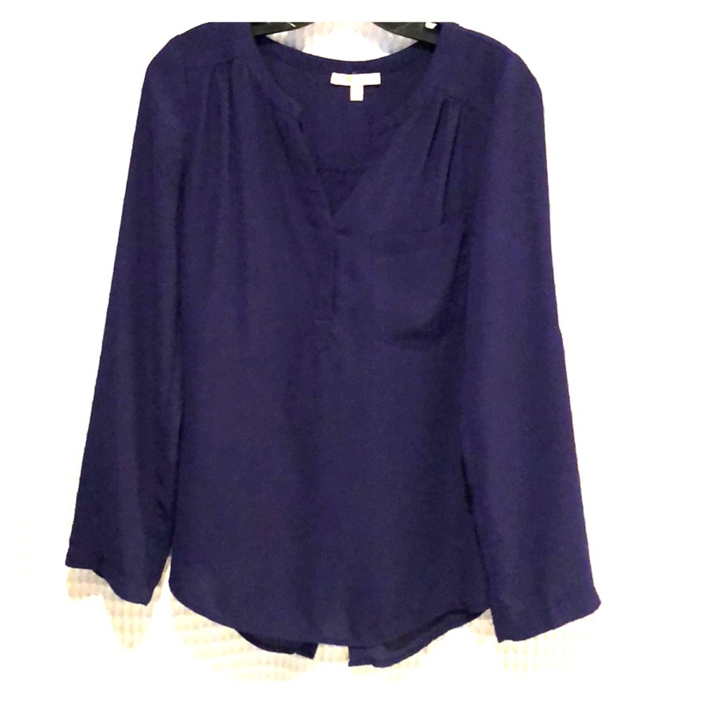 Blue blouse with cute button detail up the back
